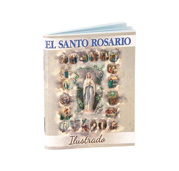 El Santo Rosario Spanish Rosary Booklet, 2.75"x3.5", 10-Count Value Pack # 28659