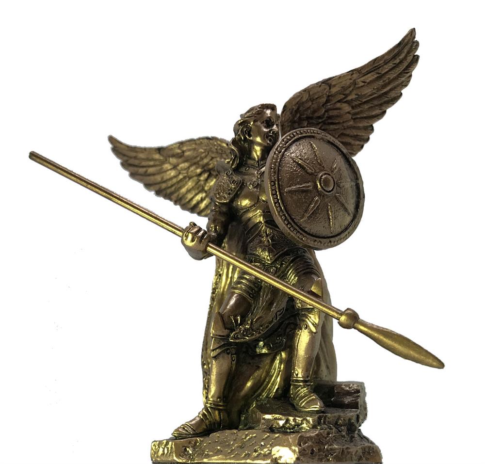 4" St. Raphael Statue, Cold Cast Bronze, 2-Count Value Pack, # 2865