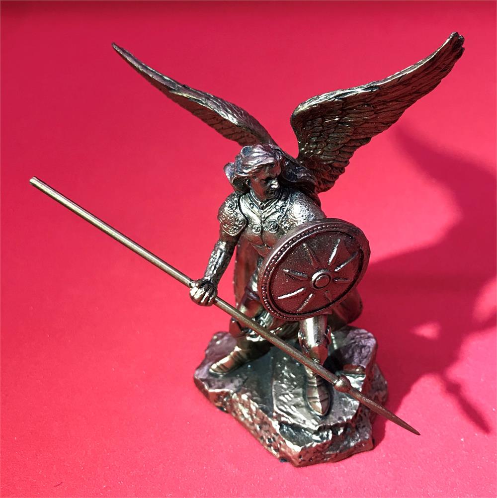 4" St. Raphael Statue, Cold Cast Bronze, 2-Count Value Pack, # 2865