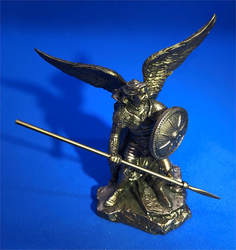 4" St. Raphael Statue, Cold Cast Bronze, 2-Count Value Pack, # 2865||
