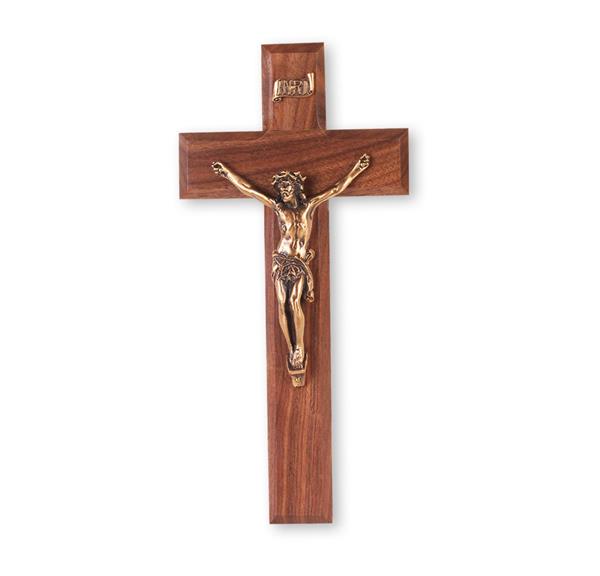 9" Walnut Cross with Museum Corpus # 28755
