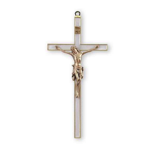 7" White Cross with Gold Plating and Gold Corpus # 28903