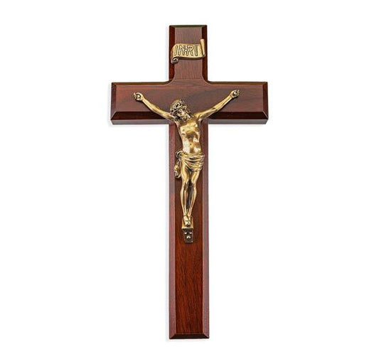 10" Dark Cherry Cross with Museum Gold Finish Corpus # 28949