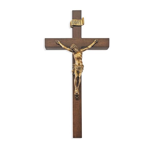 10" Walnut Cross with Museum Gold Finish Corpus # 28951