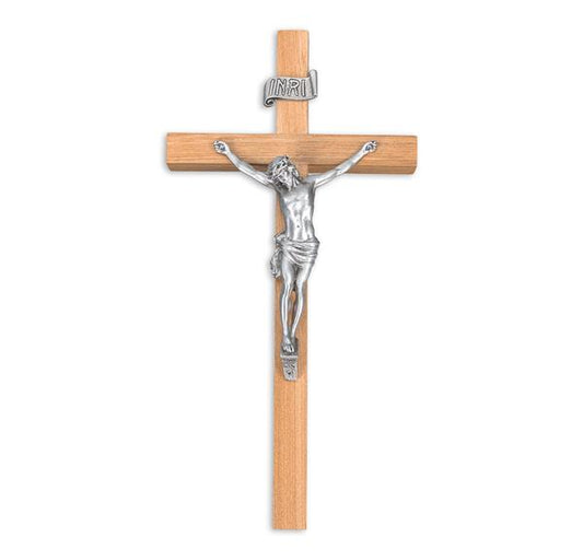 10" Oak Cross with Pewter # 28952