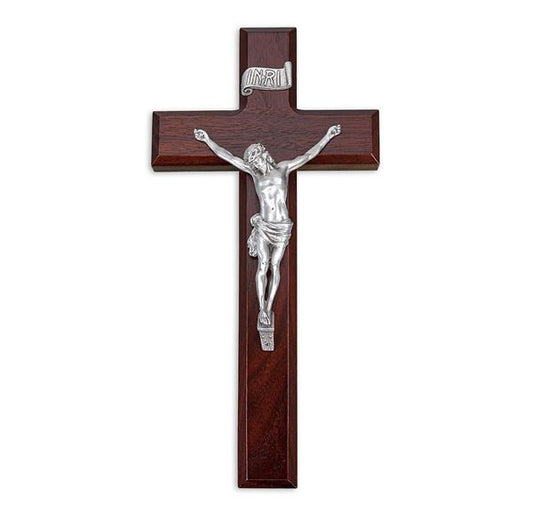 10" Dark Cherry Cross with Antique Pewter Finish # 28953