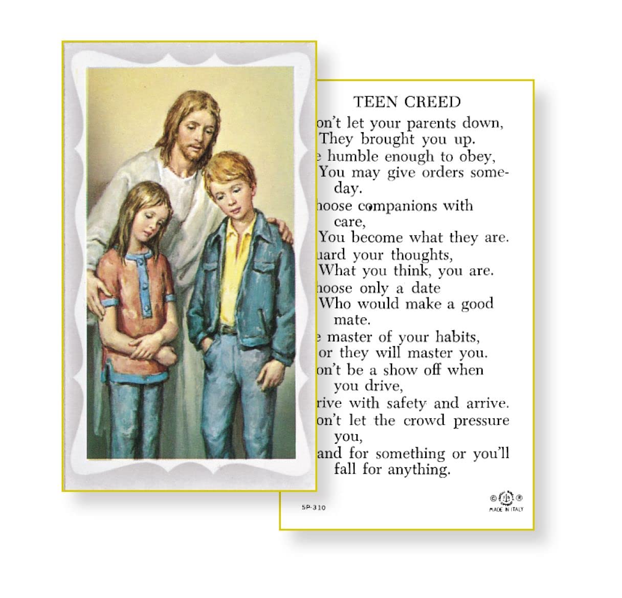 TEEN CREED Paper Holy Cards, 2"x4", 100-pack, # 5887