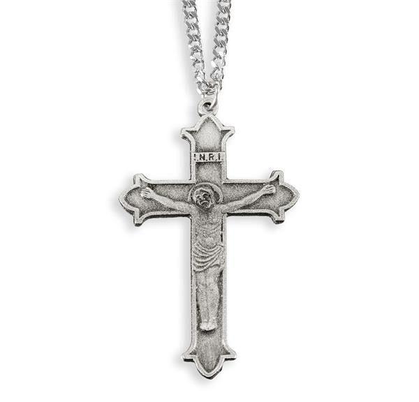 Pewter 13/16" Cross Pendant ON 18" Chain # 29182