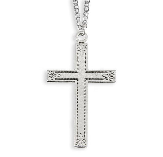 1 1/8" Pewter Cross ON 18" Chain # 29187