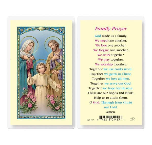 Family Prayer Laminated Holy Cards, 25-Count Value Pack # 29206
