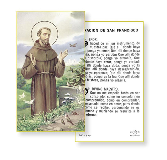 Oracion de San Francisco Spanish Paper Holy Cards, 100-Count Value Pack, # 2921