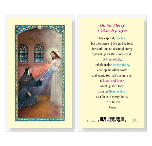 Divine Mercy 3 O'clock Prayer Laminated Holy Cards, 25-Count Value Pack # 29211