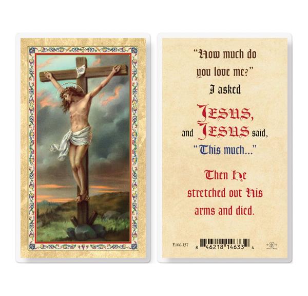 How Much Do You Love Me Gold Stamped Laminated Holy Cards, 25-Count Value Pack # 29231