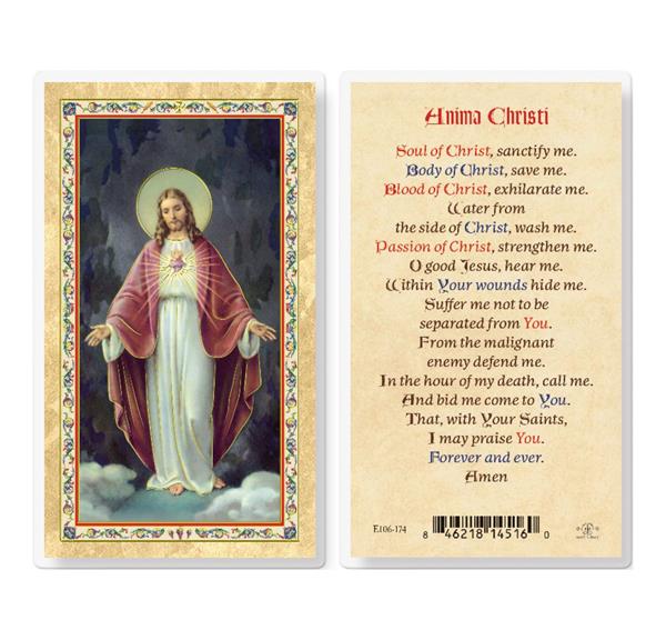 Anima Christi Gold Stamped Laminated Holy Cards, 25-Count Value Pack # 29236