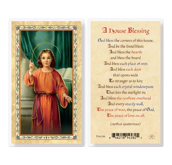 A House Blessing Gold Stamped Laminated Holy Cards, 25-Count Value Pack # 29286