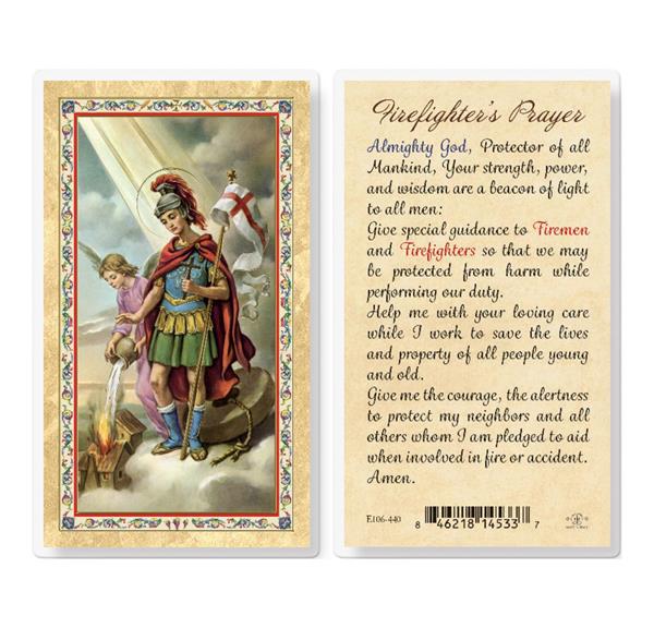 Firefighter's Prayer Gold Stamped Laminated Holy Cards, 25-Count Value Pack # 29300