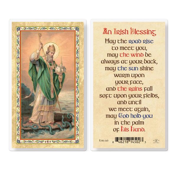 an Irish Blessing Gold Stamped Laminated Holy Cards, 25-Count Value Pack # 29347