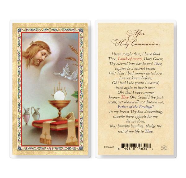 After Holy Communion Gold Stamped Laminated Holy Cards, 25-Count Value Pack # 29352