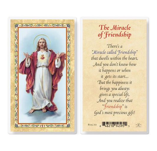 The Miracle of Friendship Gold Stamped Laminated Holy Cards, 25-Count Value Pack # 29358