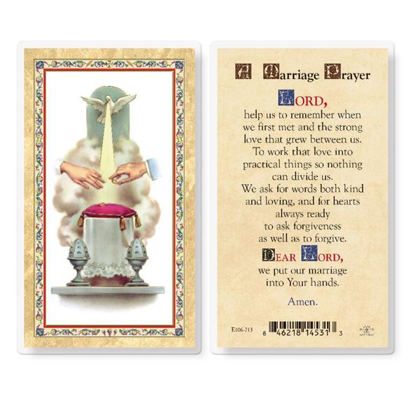 A Marriage Prayer Gold Stamped Laminated Holy Cards, 25-Count Value Pack # 29364