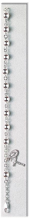 6mm All Sterling Rosary Bracelet, 7.5", # 29417