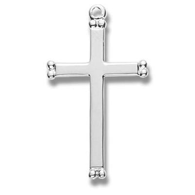 Sterling Crucifix, 1-7/8", Your Choice of Chain, # 29422