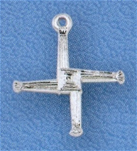 St. Brigid Cross, 11/16", Sterling Silver, Your choice of chain, #29450