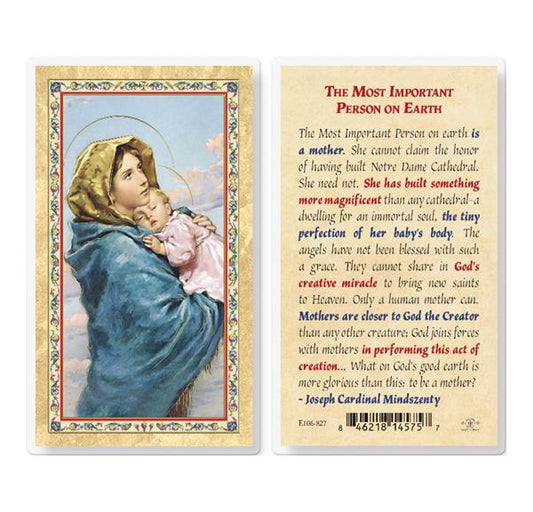 The Most Important Person on Earth Gold Stamped Laminated Holy Cards, 25-Count Value Pack # 29452