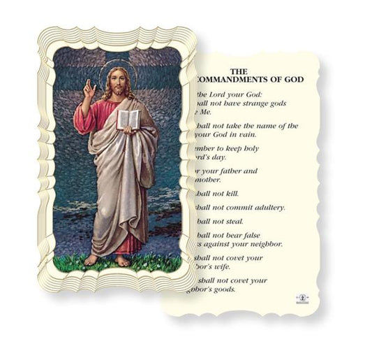 The Ten Commandments of God Paper Holy Cards, Gold Foil Embossed, 50-Count Value Pack # 29516