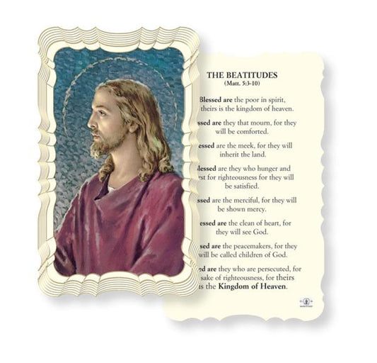 The Beatitudes Paper Holy Cards, Gold Foil Embossed, 50-Count Value Pack # 29524