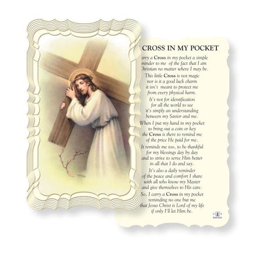 The Cross in My Pocket Paper Holy Cards, Gold Foil Embossed, 50-Count Value Pack # 29529