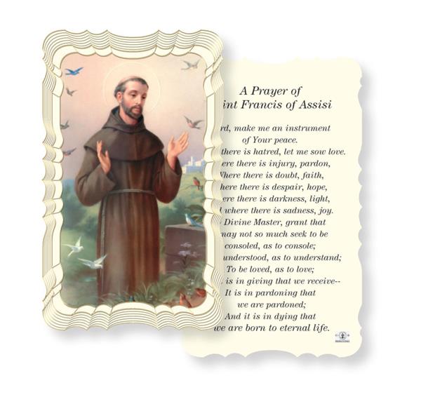 A Prayer to St. Francis of Assisi Paper Holy Cards, Gold Foil Embossed, 50-Count Value Pack # 29550