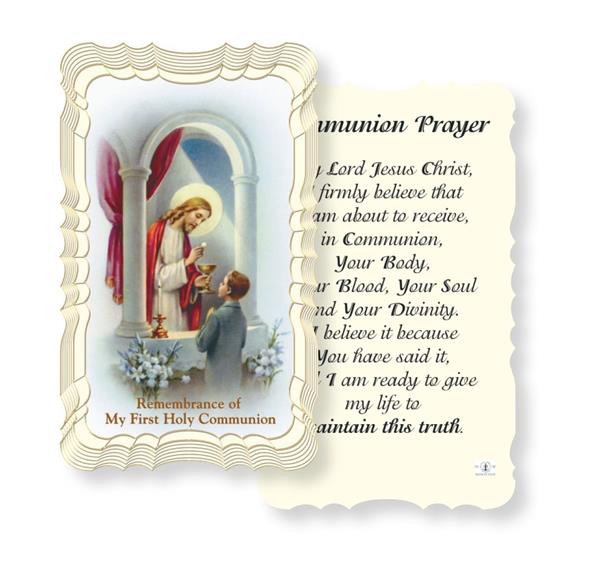 Communion Prayer for Boy Paper Holy Cards, Gold Foil Embossed, 50-Count Value Pack # 29593