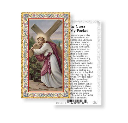 The Cross in My Pocket Gold Stamped Paper Holy Cards, 100-Count Value Pack # 29633