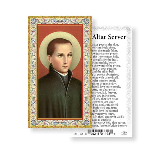 to an Altar Server Gold Stamped Paper Holy Cards, 100-Count Value Pack # 29696