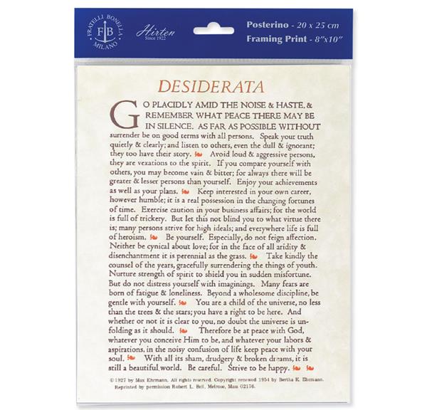 Desiderata 8"x10" Italian Prints, 3-Count Value Pack # 29942