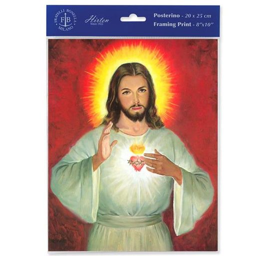 The Sacred Heart of Jesus 8"x10" Italian Prints, 3-Count Value Pack # 29978