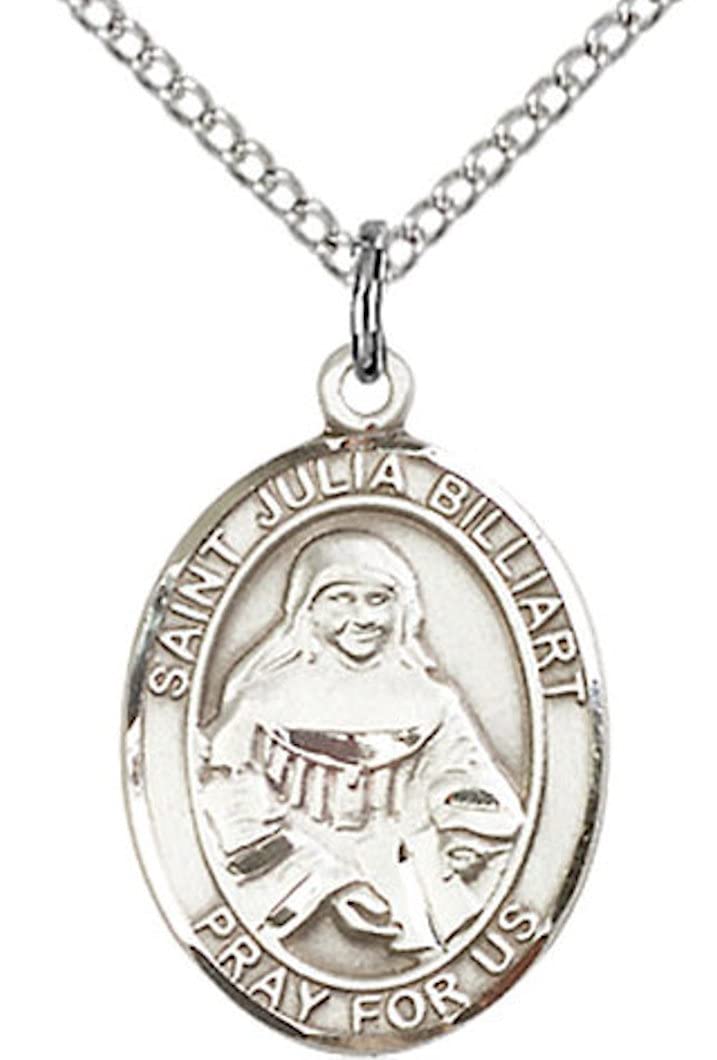 St. Julia Billiart Medal in Fine Pewter, 3/4" tall, Your Choice of Chain # 17111