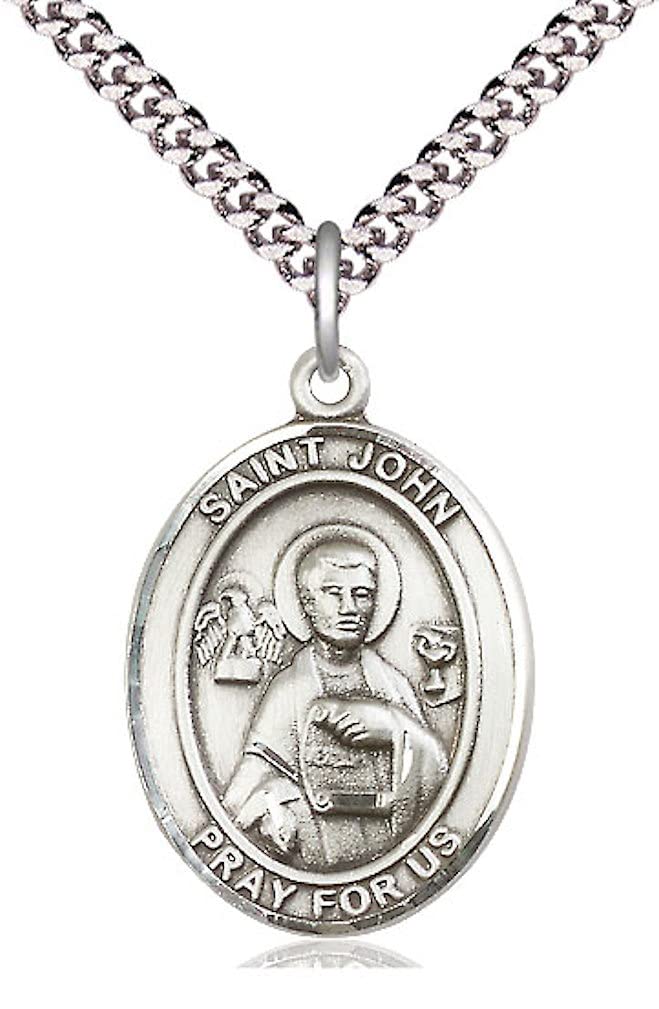 St. John the Apostle Medal in Fine Pewter, 1" tall, Your Choice of Chain, # 5346