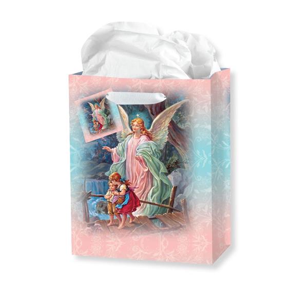 Guardian Angel with Children on Bridge Small Gift Bags, 3.75"x5"x2", 10-Count Value Pack # 30138