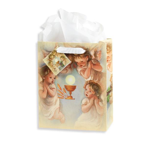 Communion Angels Medium Gift Bags, 7.75"x9.75"x4", 10-Count Value Pack # 30150