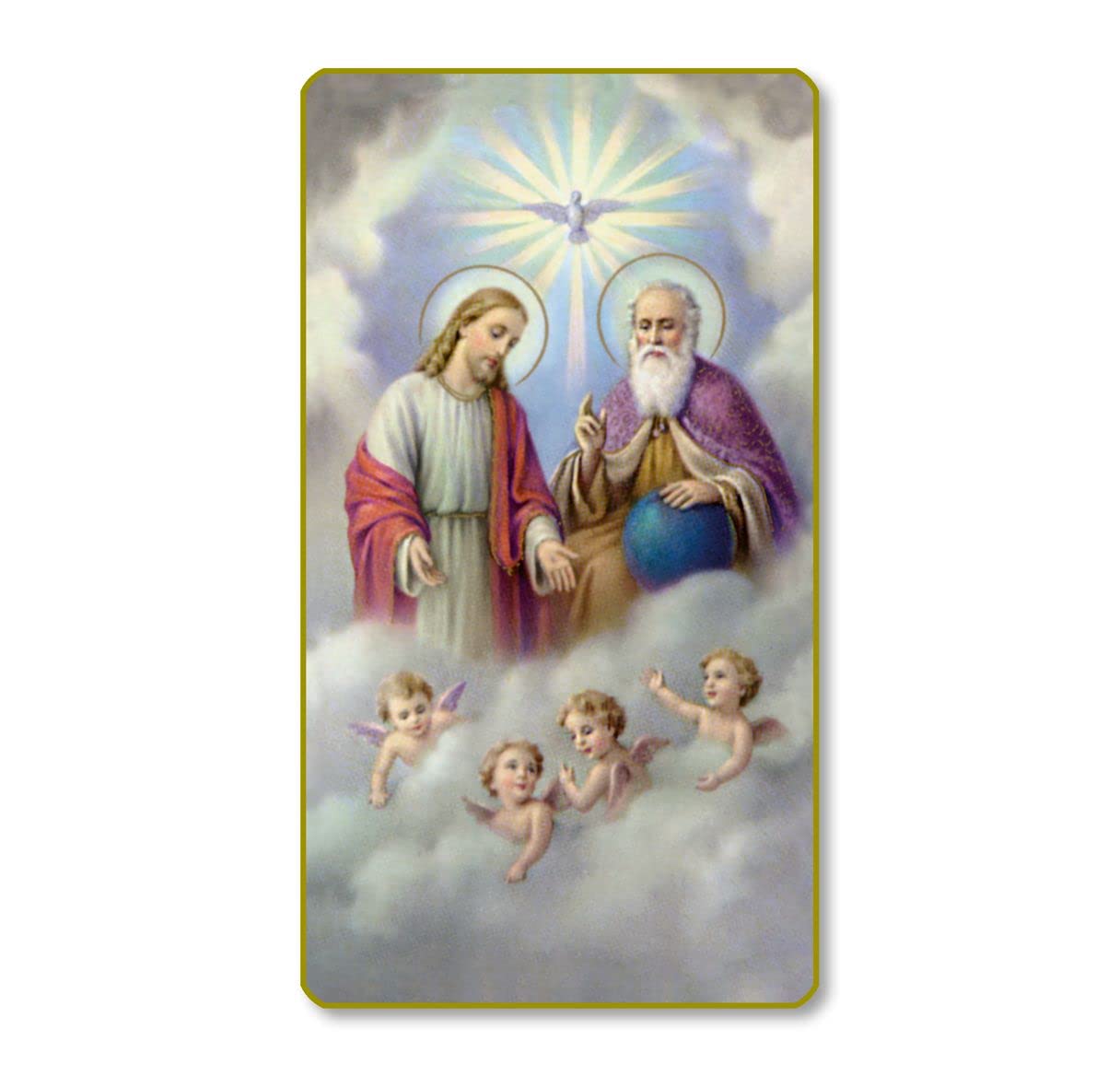 Holy Trinity Italian Paper Holy Cards, 2"x4", Blank Back, 100-Pack, # 5976