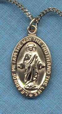 Scapular Medal 13/16 In. Gold Filled, your Choice of Chain  # 3161