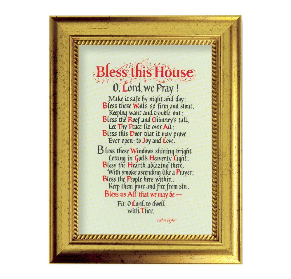 Bless This House 6-3/4"x8-3/4 Antique Gold Frame with Rope Detail Lip, Textured # 27996