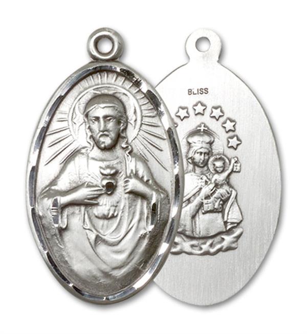 Scapular Medal in Fine Pewter, 1-1/4", Your Choice of Chain, # 3410