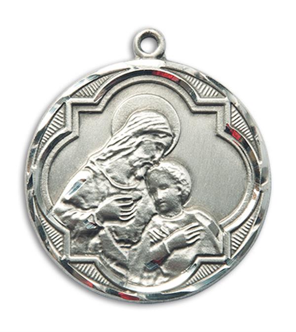 St. Joseph & Christ Child Medal in Fine Pewter, 1-3/16", Your Choice of Chain, # 3417|