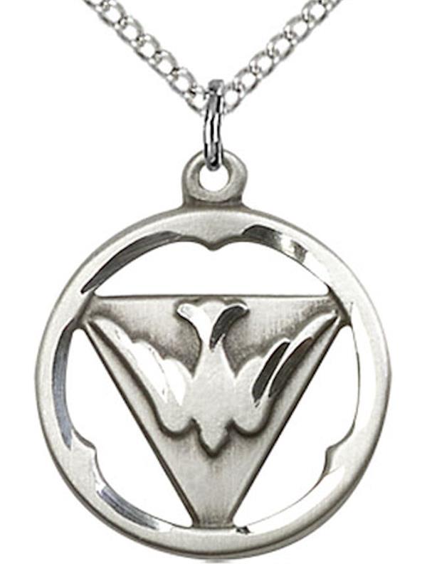 Dove / Holy Spirit Necklace in Fine Pewter, 3/4", Your Choice of Chain, # 3685