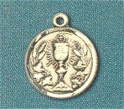 Cummunion Cup Medal Round 1/2" Gold Filled, Your Choice of Chain # 3863
