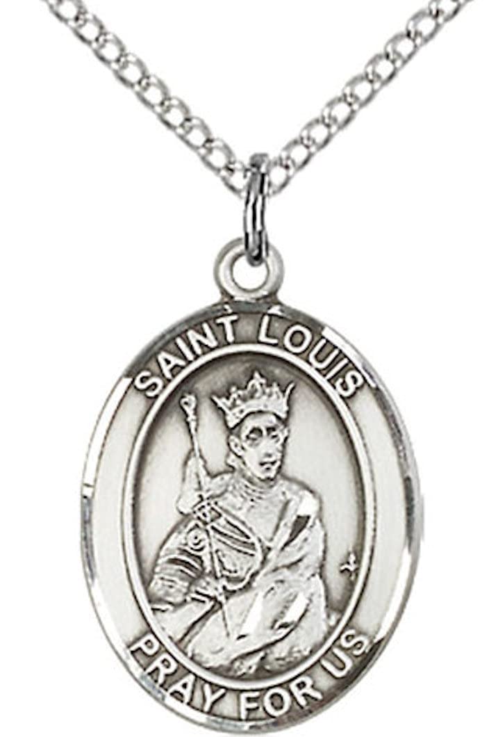 St. Louis Medal in Fine Pewter, 3/4" tall, Your Choice of Chain # 17127