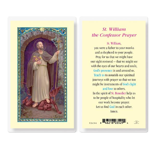 St. William The Confessor Laminated Holy Cards, 25-Count Value Pack # 3937